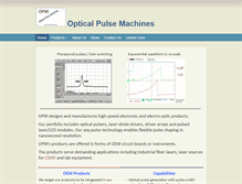 Tablet Screenshot of opticalpulsemachines.com